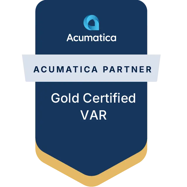 Acumatica 2026 Gold Certified VAR badge
